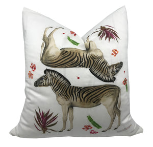Zebra Seeing Double 22" X 22" Designer Pillow - nicolettemayer.com