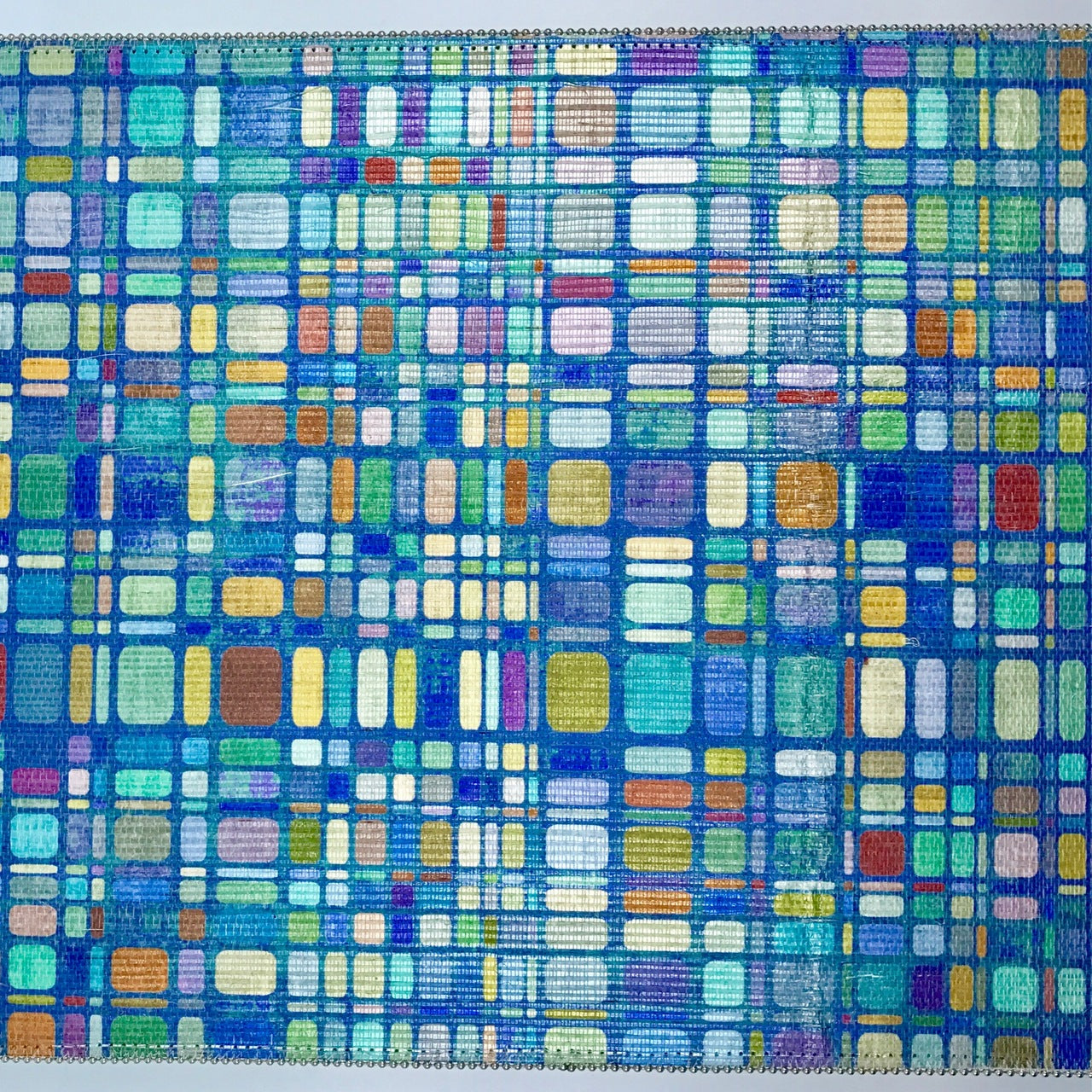 Pointillism Azul Wallpaper, Per Yard - nicolettemayer.com