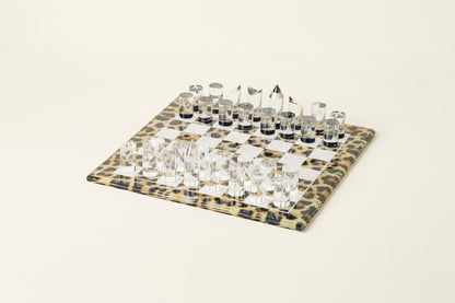 Leopard Skin Natural Acrylic Chess - nicolettemayer.com