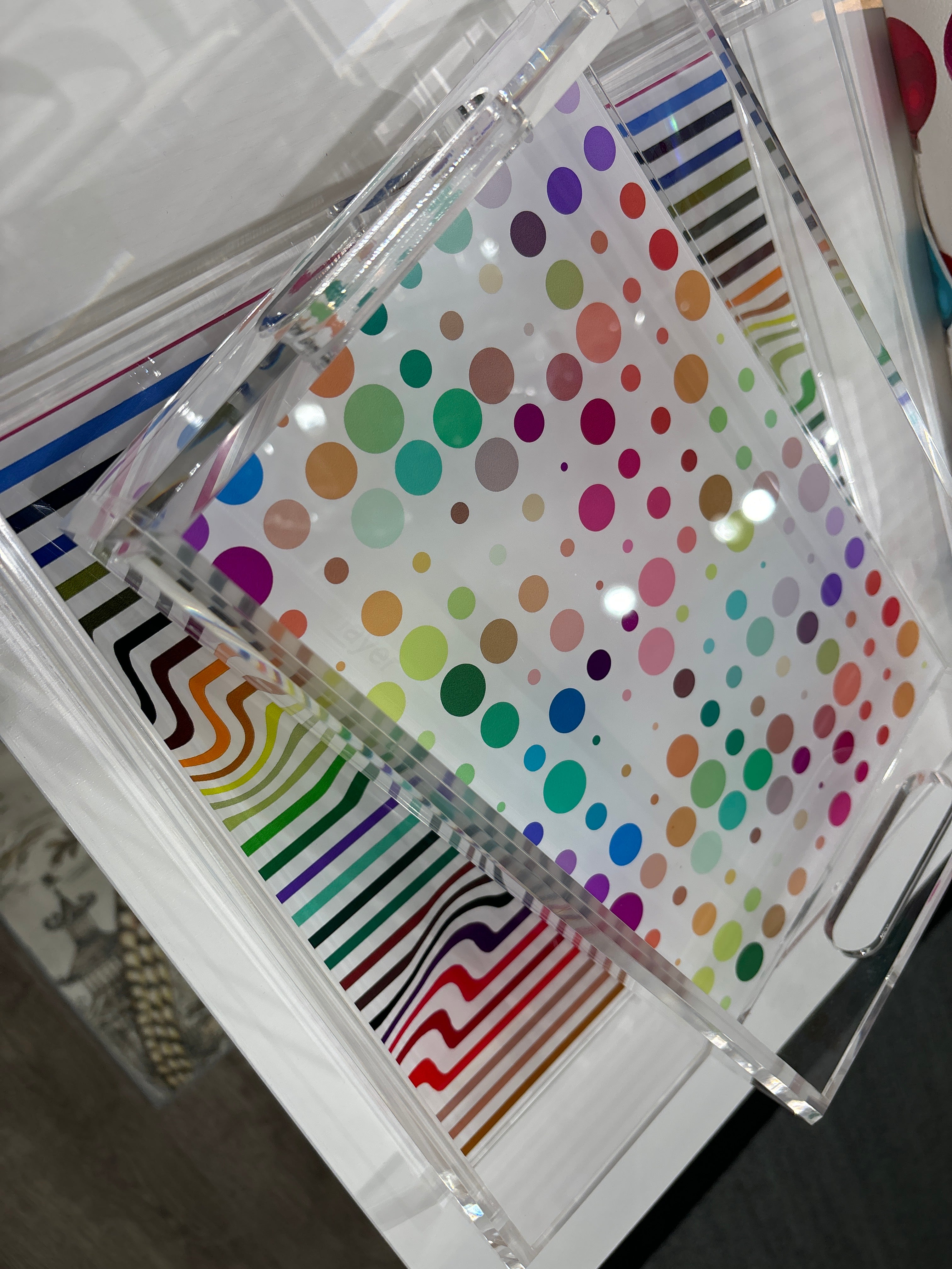 Mod Confetti Andre Acrylic Vanity Tray 12.25X7.75