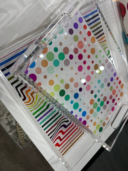 Mod Confetti Andre Acrylic Vanity Tray 12.25X7.75