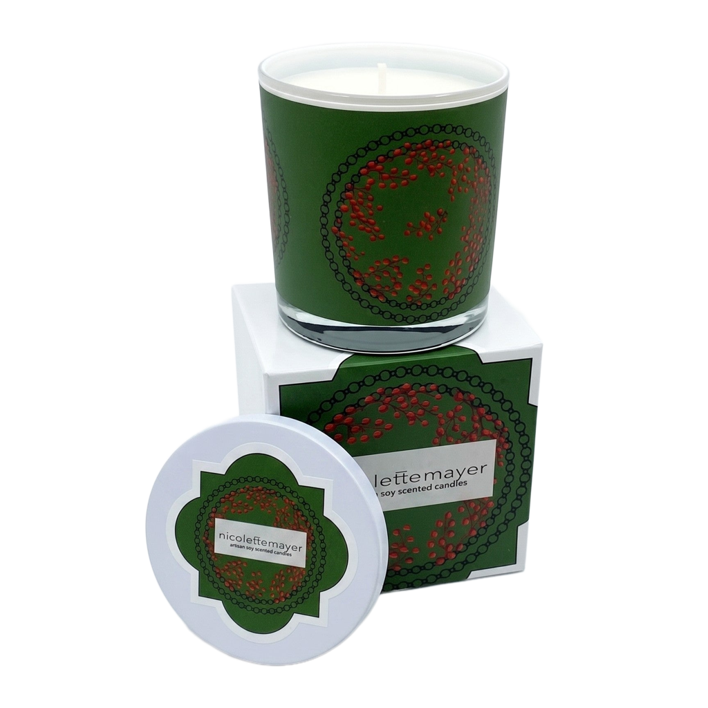 Christmas Berries Red Candle - nicolettemayer.com