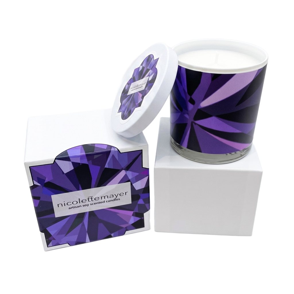 Facets Amethyst Candle