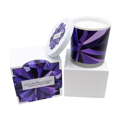 Facets Amethyst Candle