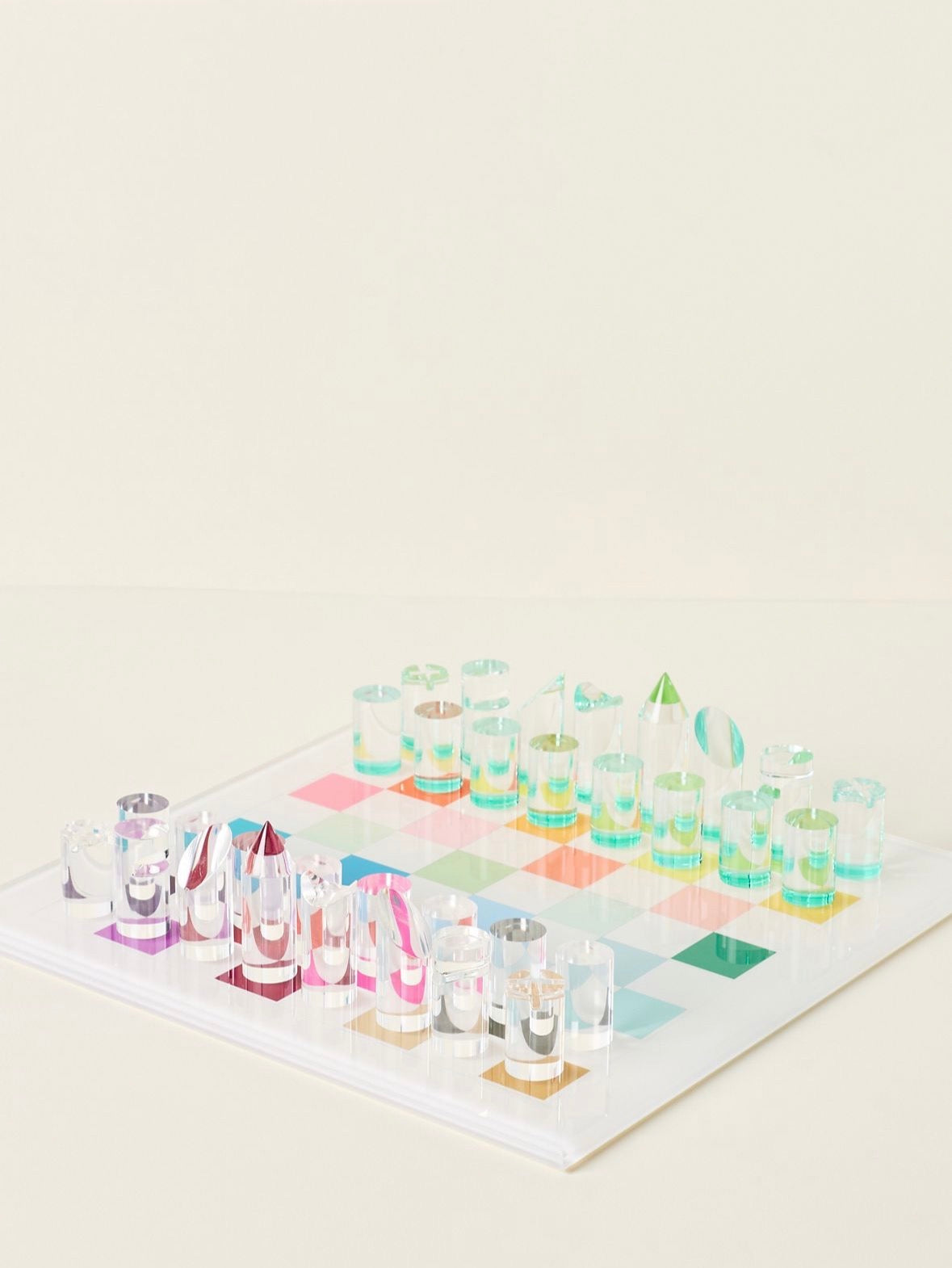 Checkerboard Colors Acrylic Chess - nicolettemayer.com