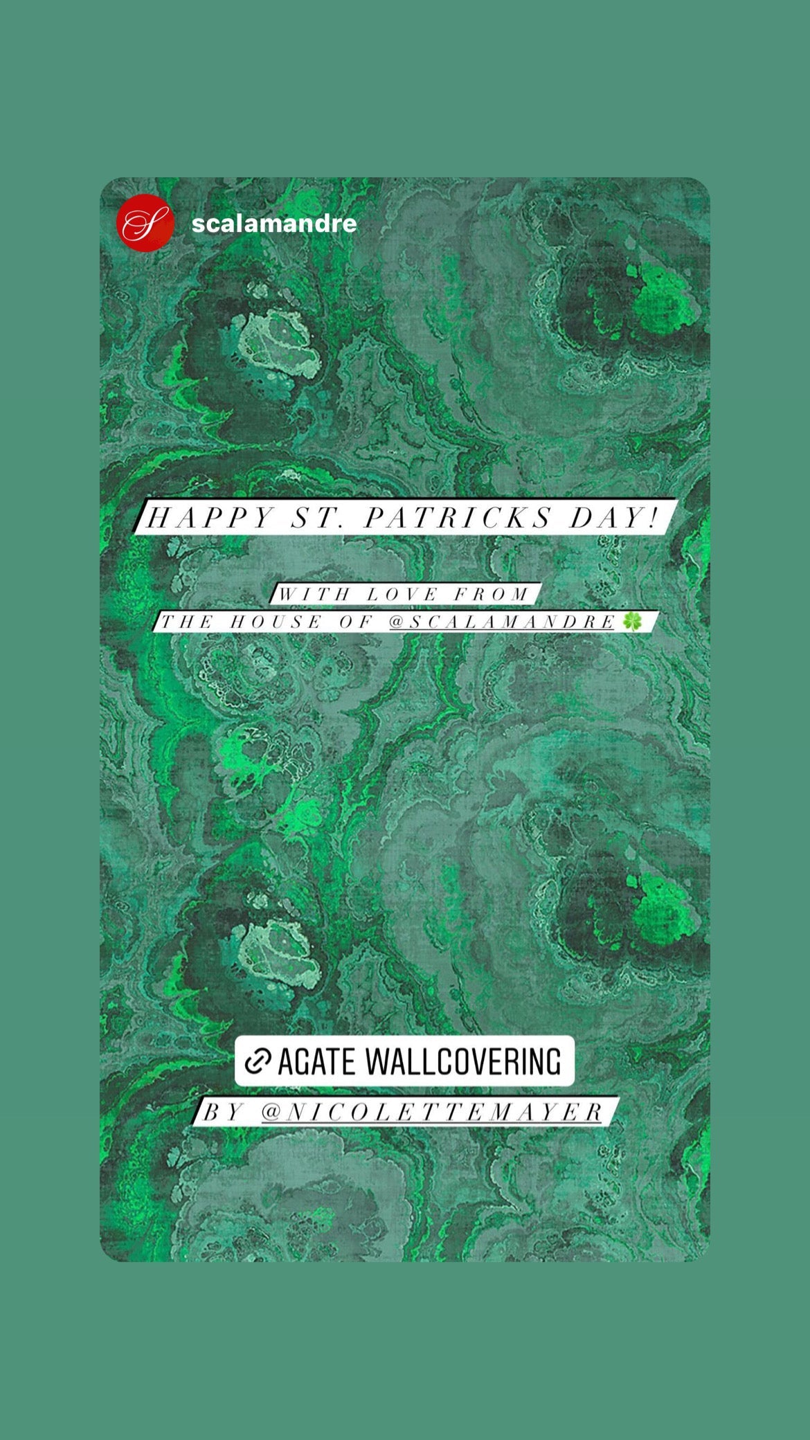 Agate Malachite Wallpaper, Per Yard