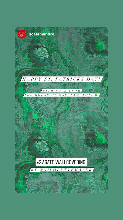 Agate Malachite Wallpaper, Per Yard