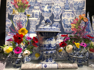 Garniture Scenic No Tulips Blue Right Panel - nicolettemayer.com