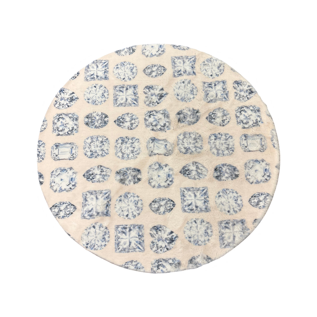 Bougie Diamonds Lux Blush Round Cloud Washable Rug