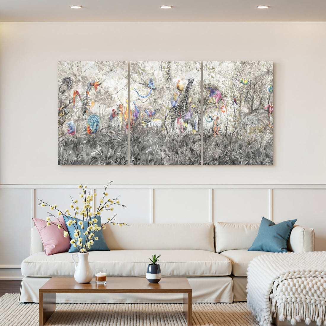 Arcadia Acrylic Triptych – Set of 3 Modern Wall Art Panels - nicolettemayer.com