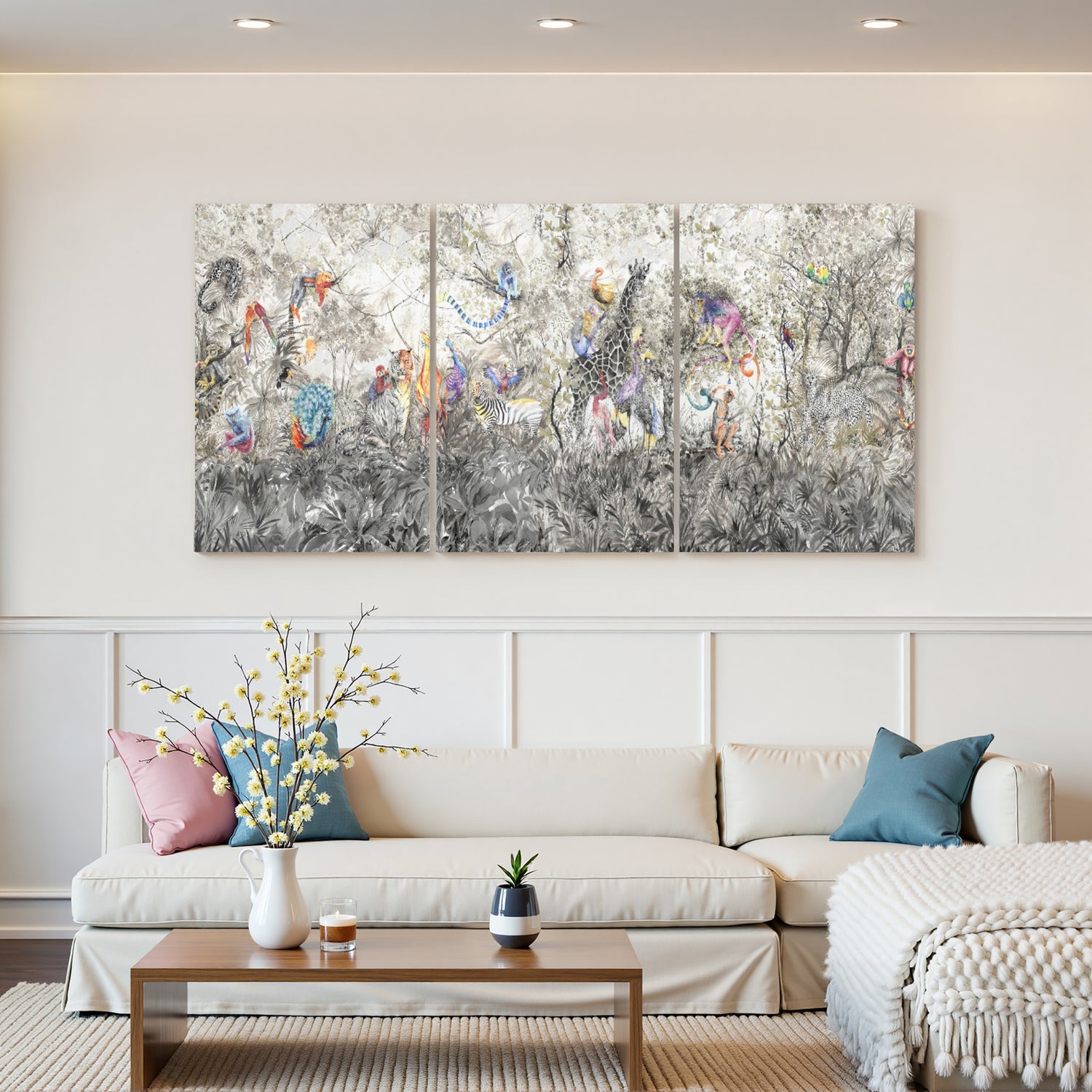 Arcadia Acrylic Triptych – Set of 3 Modern Wall Art Panels - nicolettemayer.com