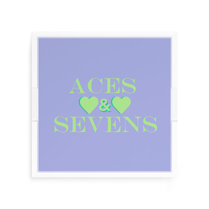 Canasta Aces and Sevens Lime Hydrangea 12X12 Acrylic Tray - nicolettemayer.com 