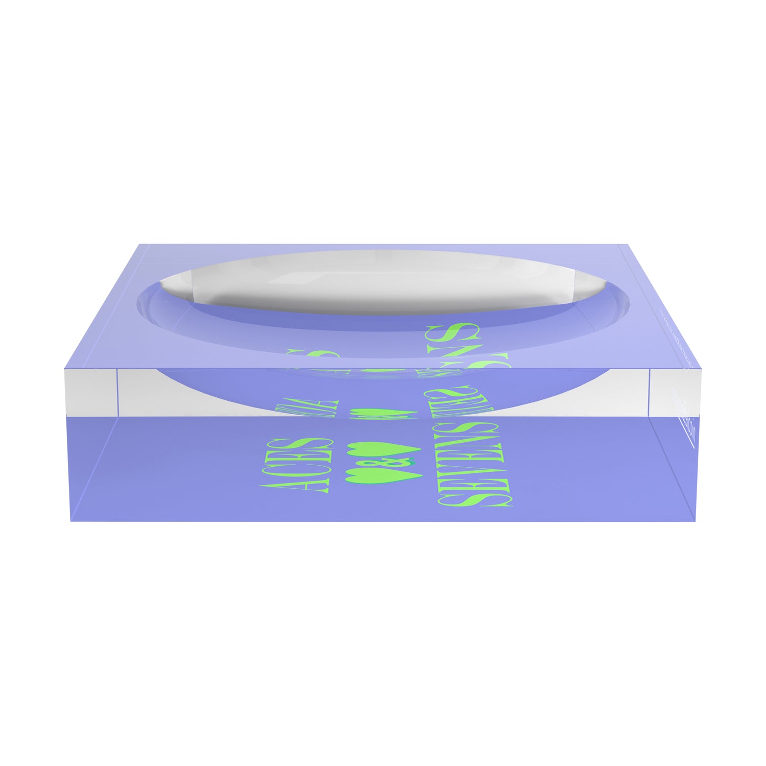 Canasta  Aces And Sevens Lime Hydrangea Candy Catchall Dish