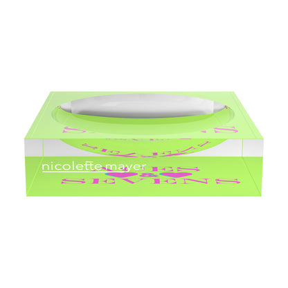 Canasta Aces And Sevens Key Lime Pink Candy Catchall Dish