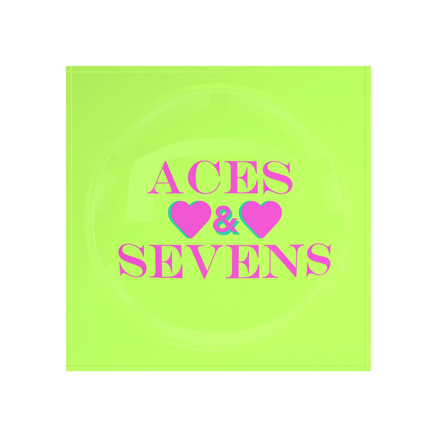 Canasta Aces And Sevens Key Lime Pink Candy Catchall Dish
