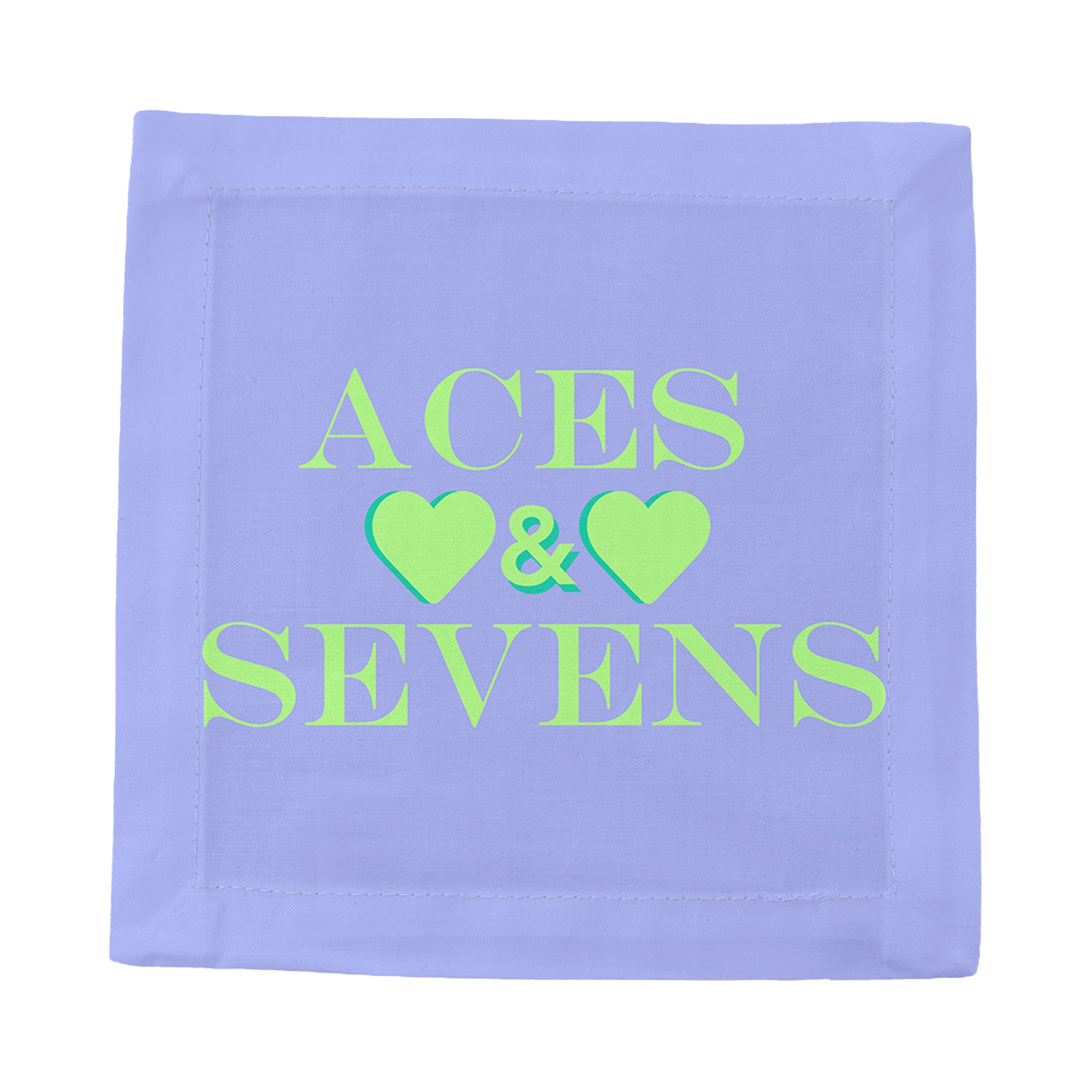 Aces And Sevens Lime Hydrangea Cotton Sateen Cocktail Napkins - nicolettemayer.com