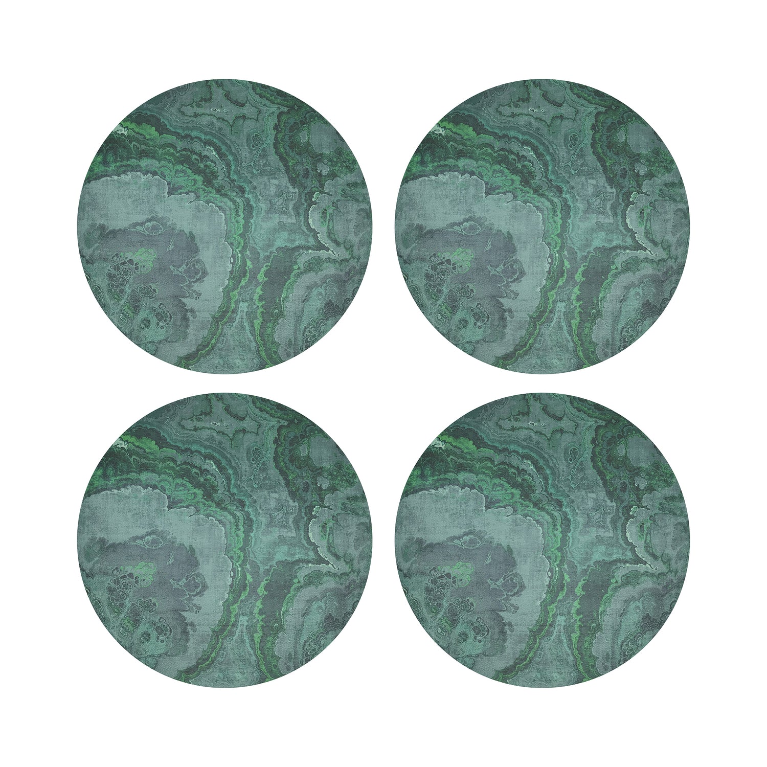 Agate Vegan Leather Round Coasters