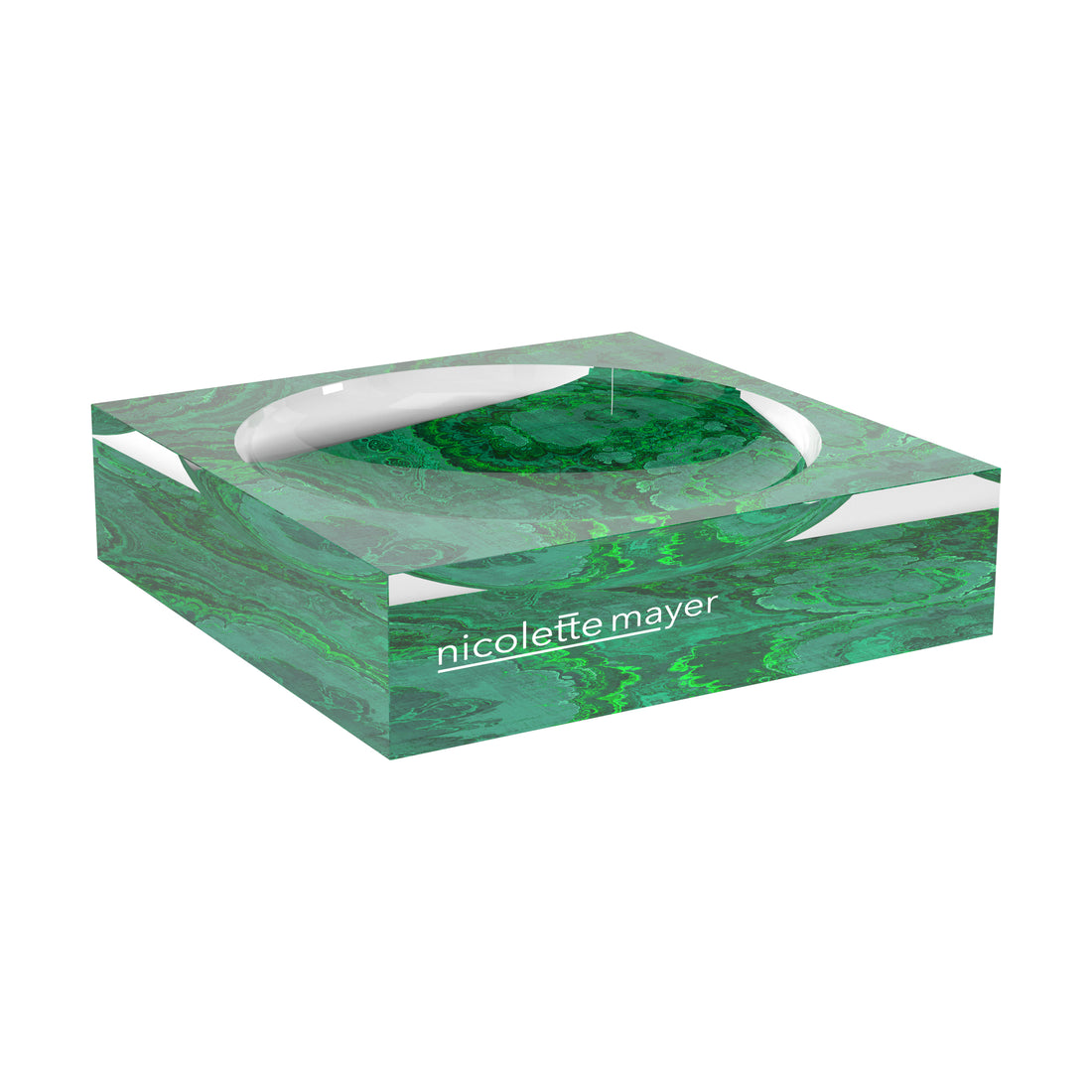 Agate Malachite Acrylic Candy Catchall Dish