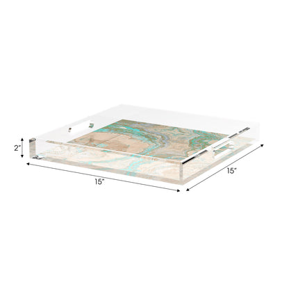 Agate Clay 15X15 Acrylic Tray - nicolettemayer.com
