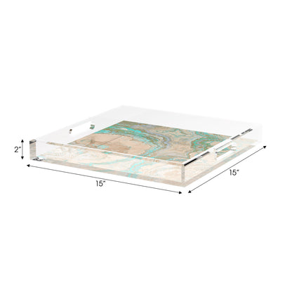 Agate Clay 15X15 Acrylic Tray - nicolettemayer.com

