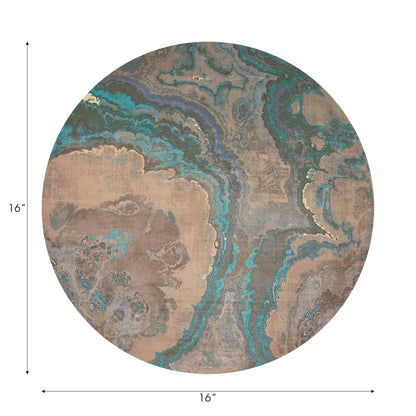 Agate Vegan Leather Round Pebble Placemat