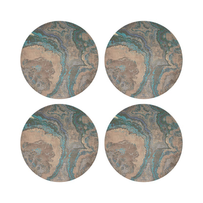 Agate Clay 16&quot; Round Pebble Placemats, Set of 4 - nicolettemayer.com
