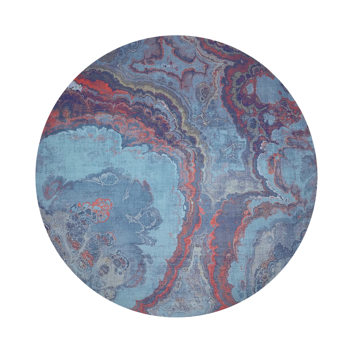 Agate Lava 16&quot; Round Pebble Placemats, Set of 4 - nicolettemayer.com
