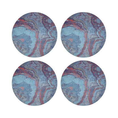 Agate Lava 16&quot; Round Pebble Placemats, Set of 4 - nicolettemayer.com
