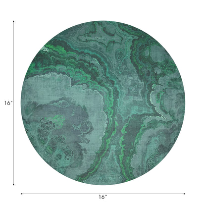 Agate Vegan Leather Round Pebble Placemat
