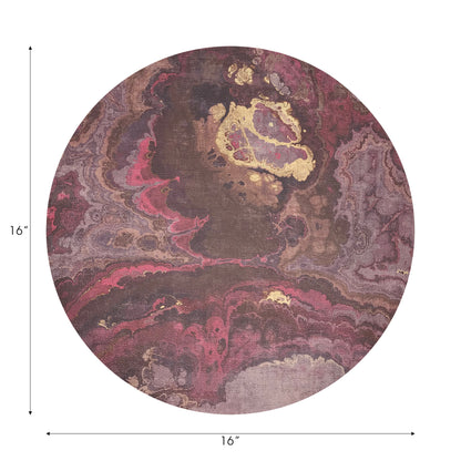 Agate Vegan Leather Round Pebble Placemat