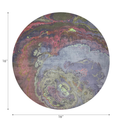 Agate Vegan Leather Round Pebble Placemat