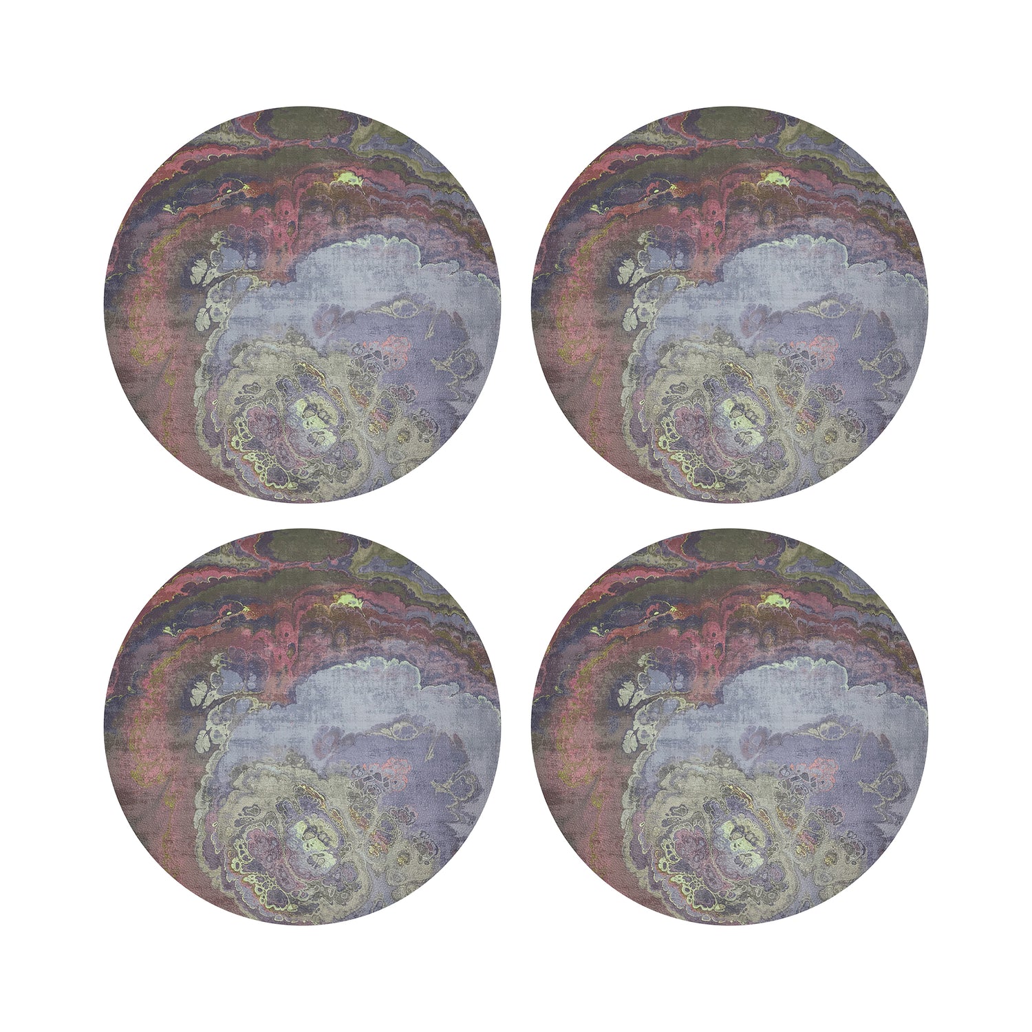 Agate Taupe 16&quot; Round Pebble Placemats, Set Of 4 - nicolettemayer.com
