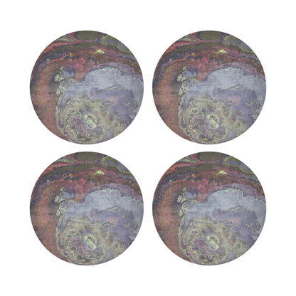 Agate Taupe 16&quot; Round Pebble Placemats, Set Of 4 - nicolettemayer.com
