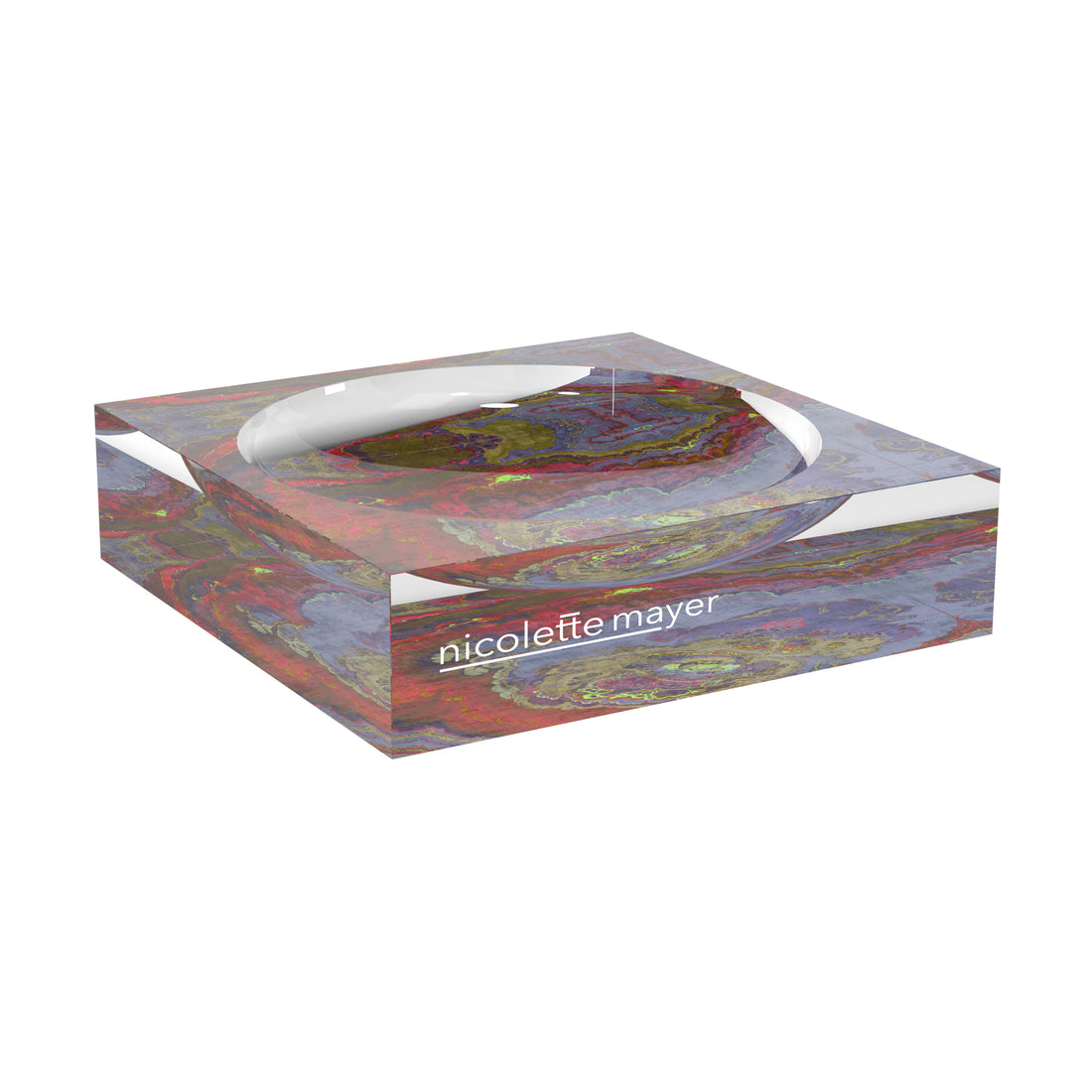 Agate Taupe Acrylic Candy Catchall Dish - nicolettemayer.com