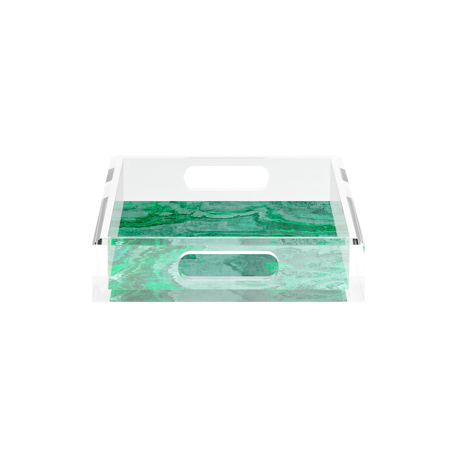 Agate Malachite 12.5X7.75 Acrylic Tray - nicolettemayer.com
