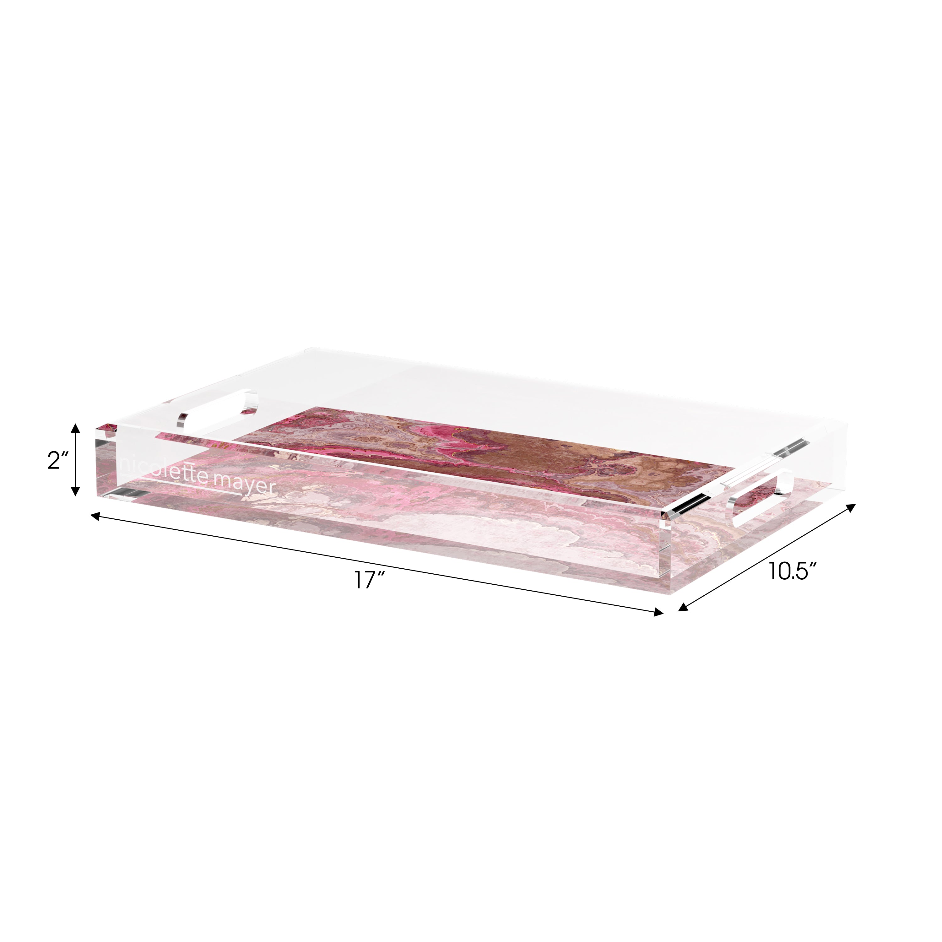 Agate Rococco 17X10.5 Acrylic Tray - nicolettemayer.com
