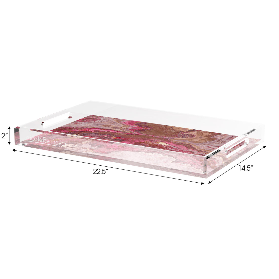 Agate Rococco 22.5X14.5 Acrylic Tray - nicolettemayer.com
