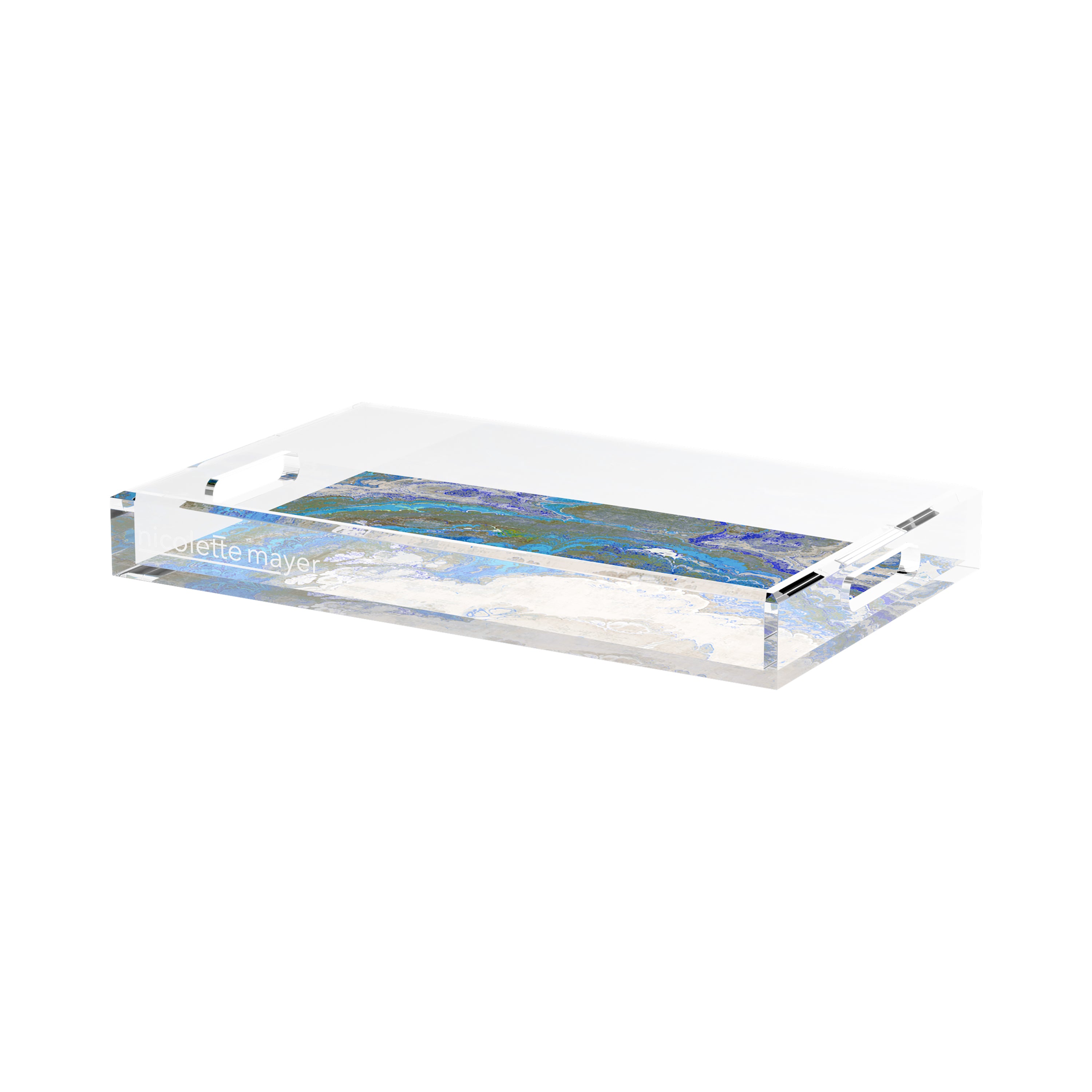 Agate Sodalite 17X10.5 Acrylic Tray - nicolettemayer.com
