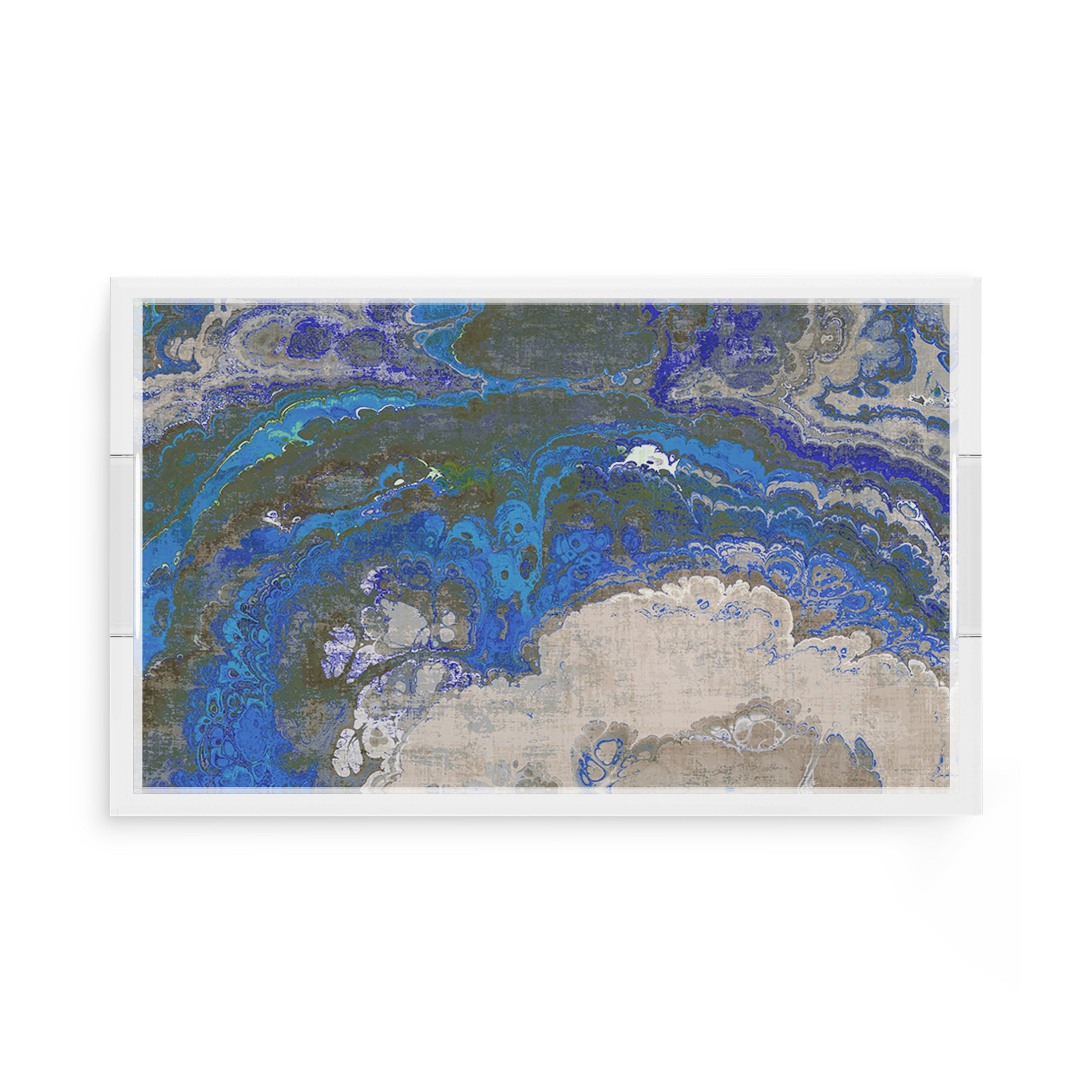 Agate Sodalite 17X10.5 Acrylic Tray - nicolettemayer.com
