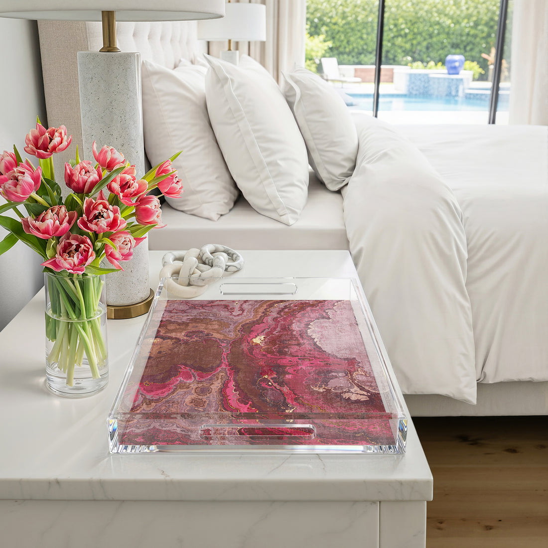 Agate Rococco 22.5X14.5 Acrylic Tray - nicolettemayer.com
