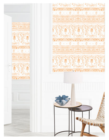 Agra Citrus Peel and Stick Wallpaper, Double Roll, 34&quot; x 288&quot;, 48 sq ft