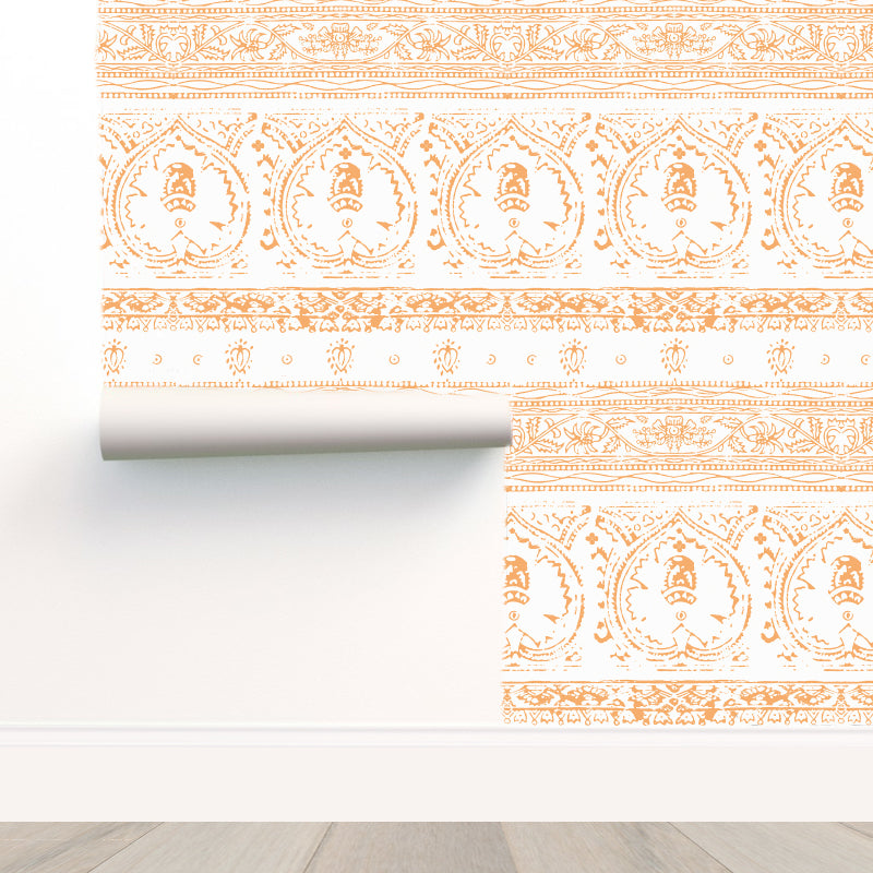 Agra Citrus Peel and Stick Wallpaper, Double Roll, 34&quot; x 288&quot;, 48 sq ft