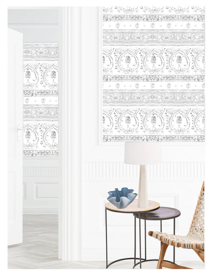 Agra Cloudy Peel and Stick Wallpaper, Double Roll, 34&quot; x 288&quot;, 48 sq ft