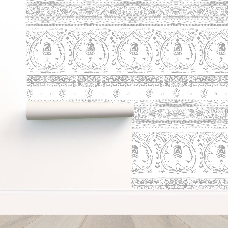 Agra Cloudy Peel and Stick Wallpaper, Double Roll, 34&quot; x 288&quot;, 48 sq ft