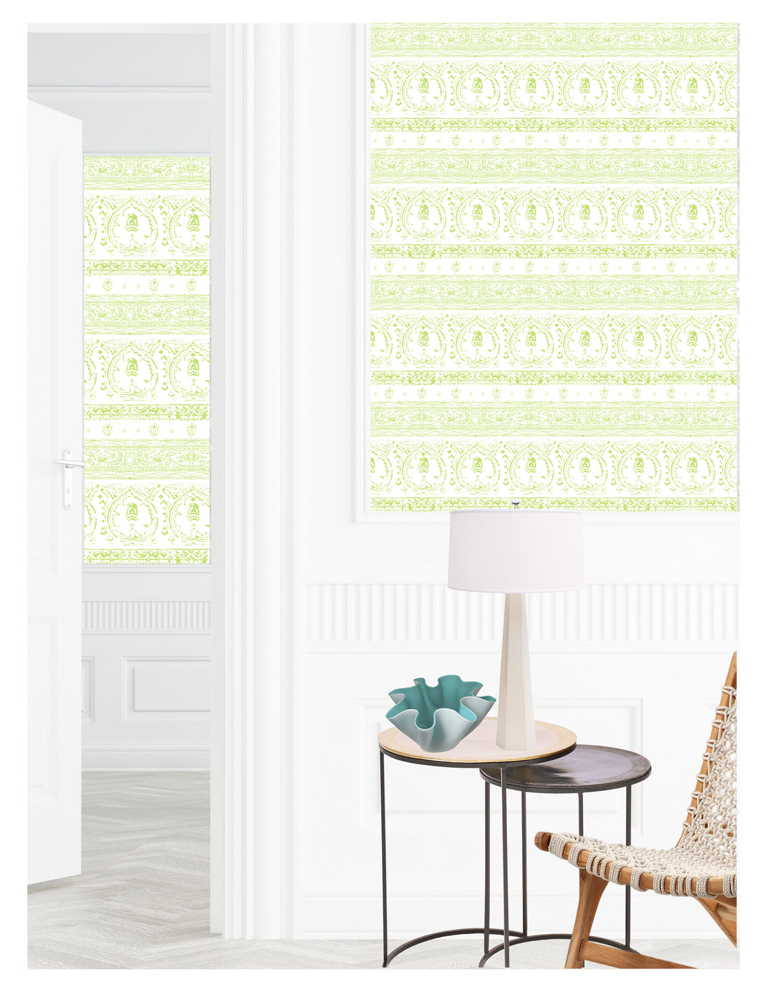 Agra Fresh Peel and Stick Wallpaper, Double Roll, 34&quot; x 288&quot;, 48 sq ft