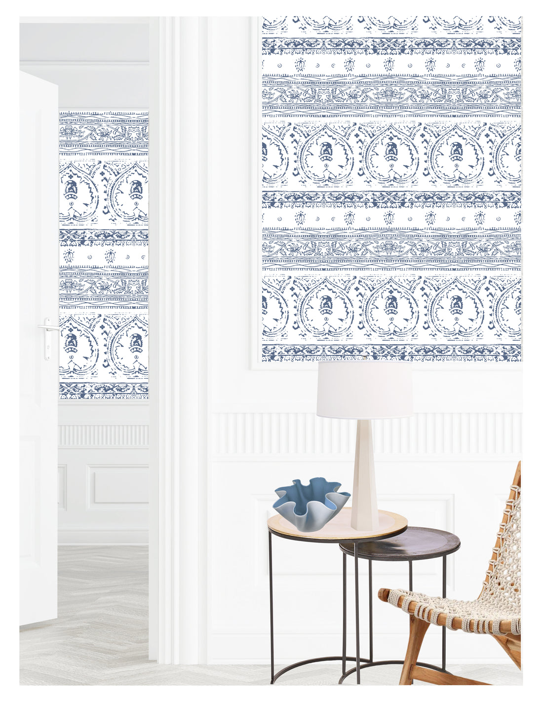 Agra Indy Peel and Stick Wallpaper, Double Roll, 34&quot; x 288&quot;, 48 sq ft