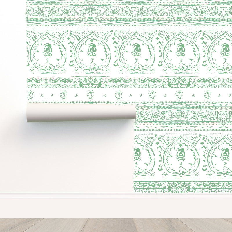 Agra Jade Peel and Stick Wallpaper, Double Roll, 34&quot; x 288&quot;, 48 sq ft