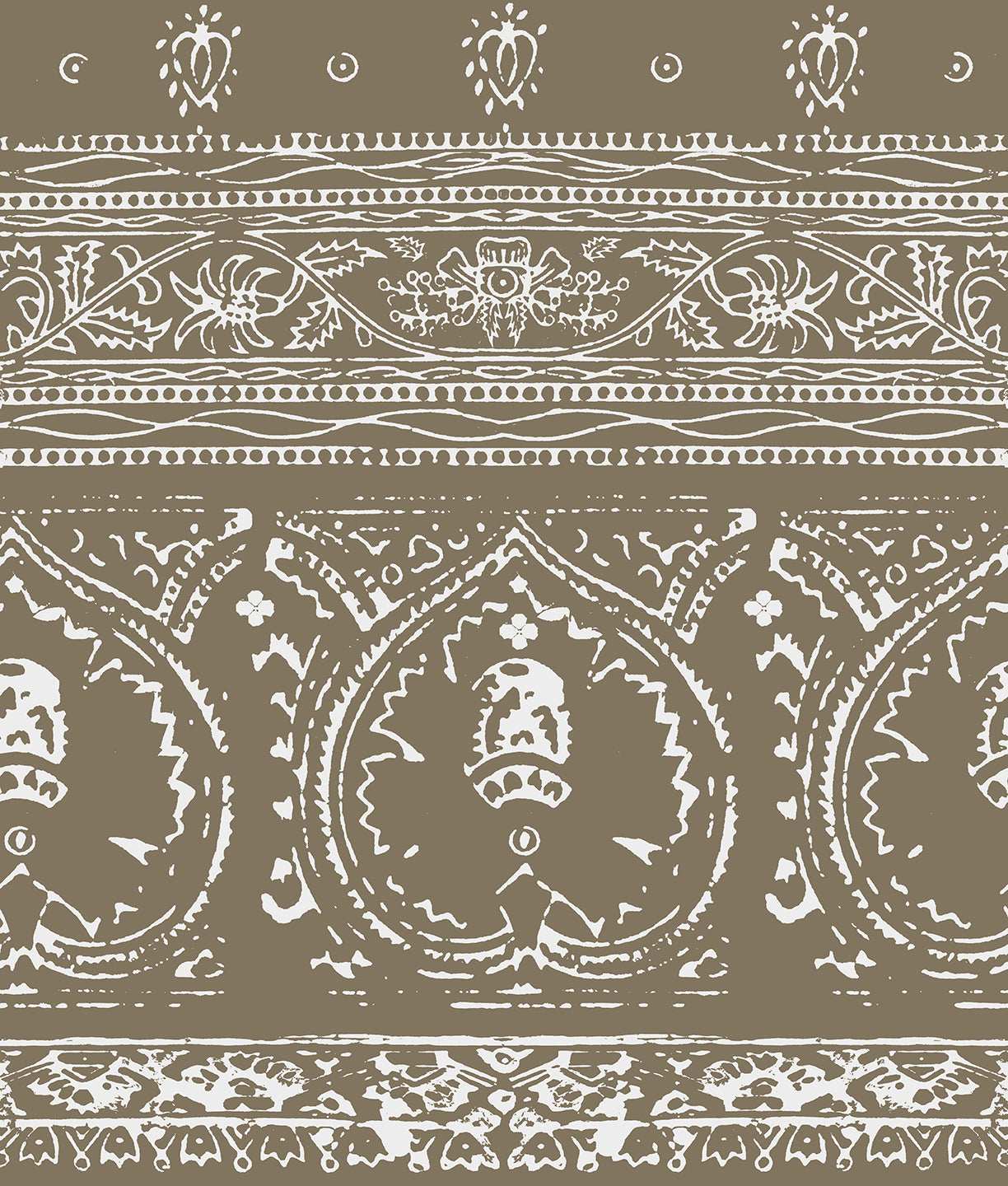 Agra Reverse Mocha Peel and Stick Wallpaper, Double Roll, 34&quot; x 288&quot;, 48 sq ft
