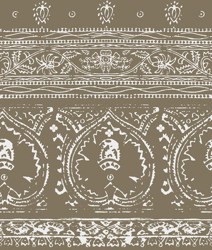 Agra Reverse Mocha Peel and Stick Wallpaper, Double Roll, 34&quot; x 288&quot;, 48 sq ft