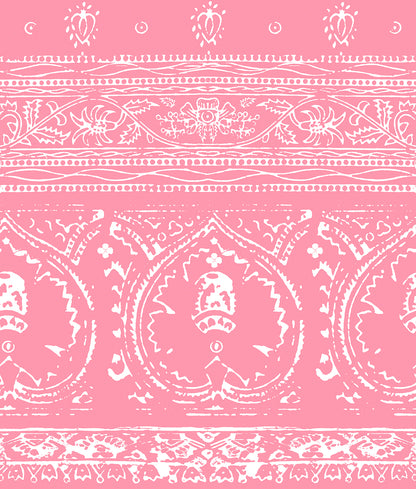 Agra Reverse Pink Peel and Stick Wallpaper, Double Roll, 34&quot; x 288&quot;, 48 sq ft